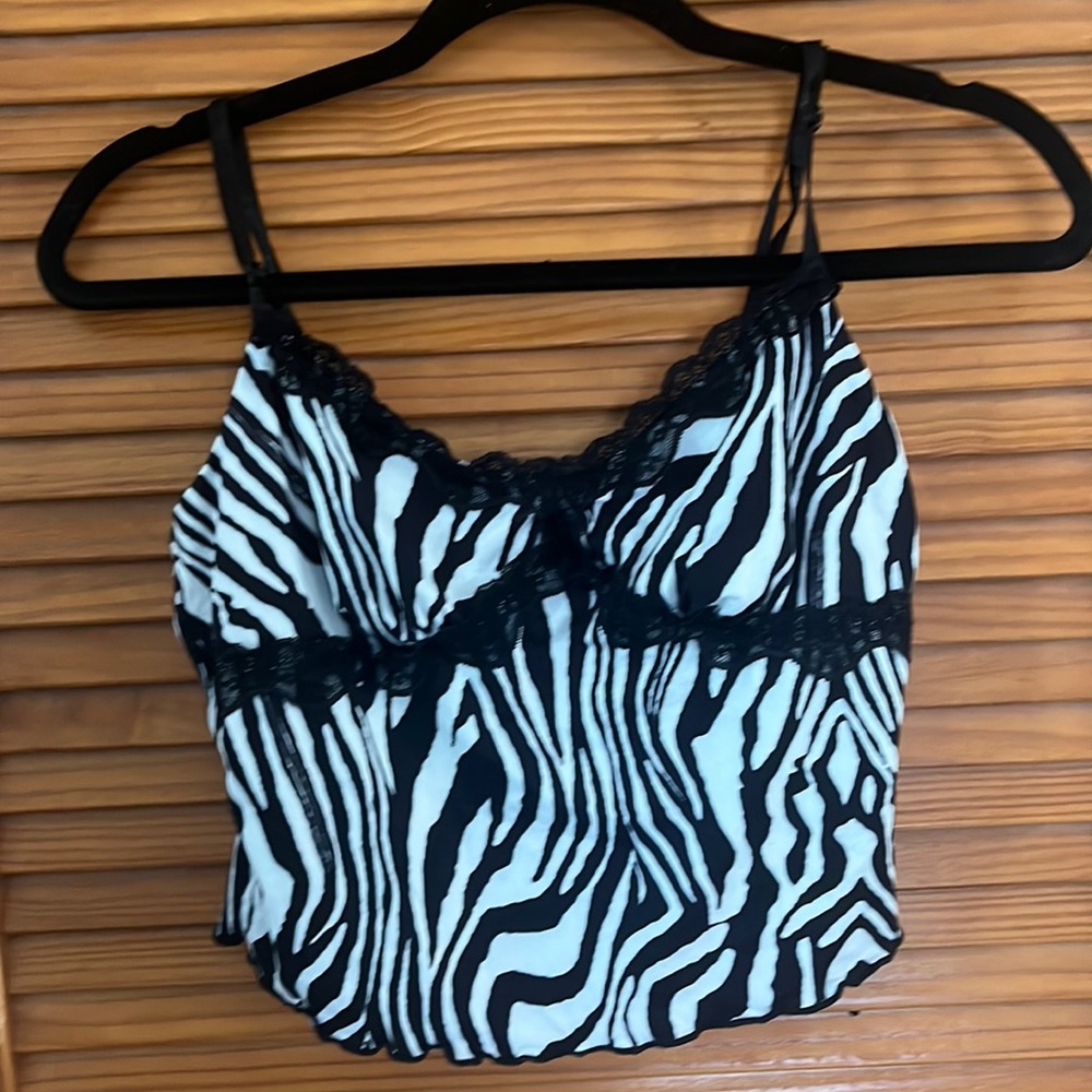 Zebra Shein Tank Top Going Out Top
